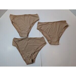 New SOULVOR MagneticFit Cheeky Brief  Stretchy High Cut Panties Beige (3) MEDIUM